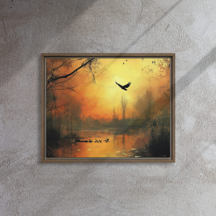 Autumn Dawn Lake Art - Image 7