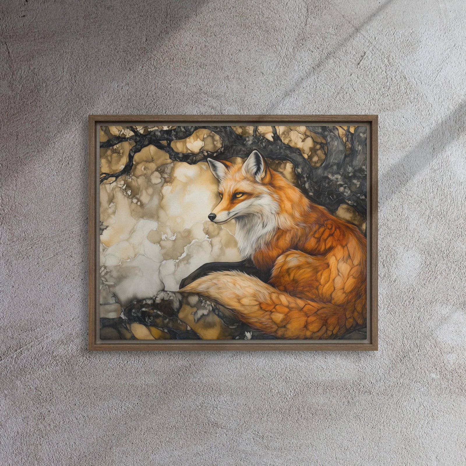 Amber Fox Woodland Canvas - Image 7