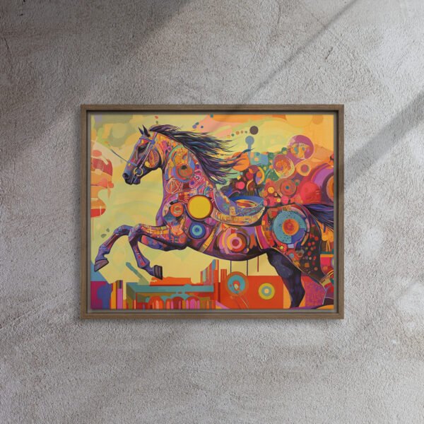 Neon Kinetic Stallion Canvas - Image 7