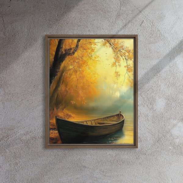 Golden Autumn Rowboat Art - Image 7