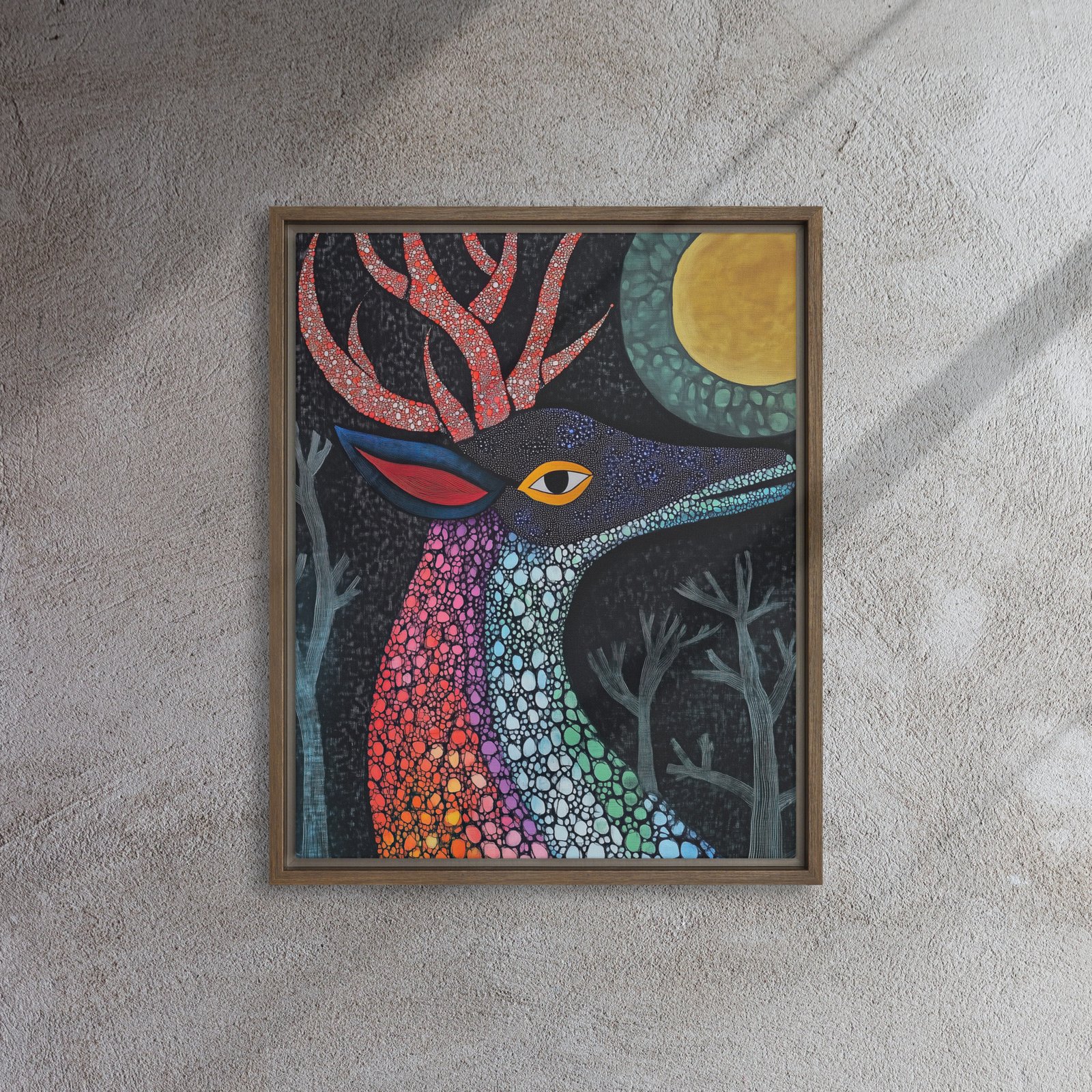 Rainbow Mosaic Deer Art - Image 7
