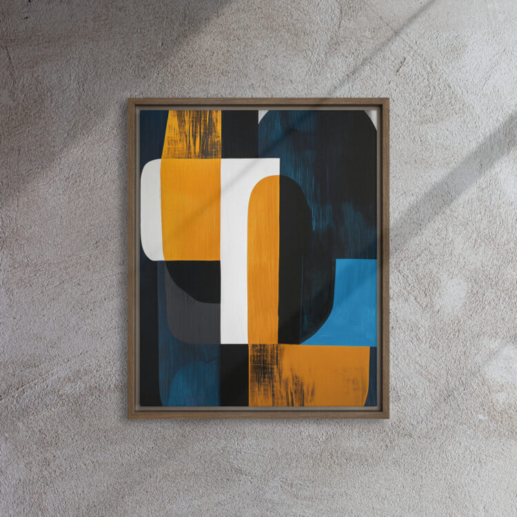 Indigo Gold Rhythm Abstraction - Image 7