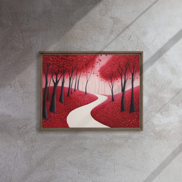 Crimson Forest Path Canvas - Image 8
