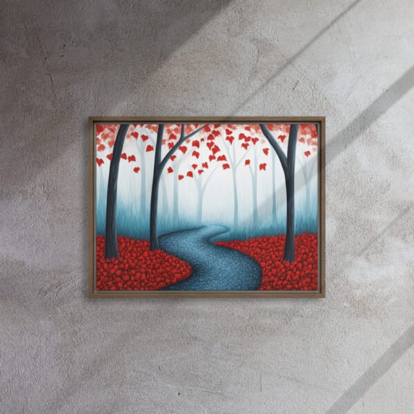 Red Autumn Forest Path - Image 8