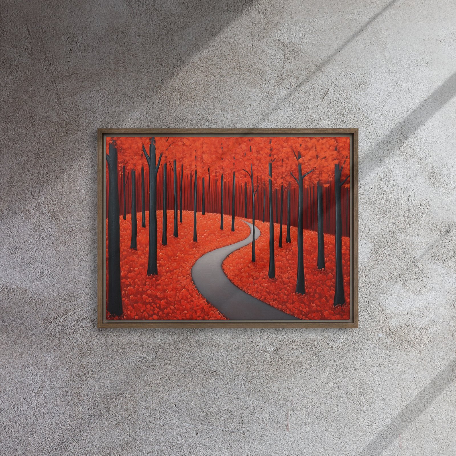 Scarlet Autumn Forest Path - Image 8