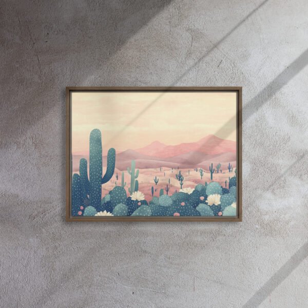 Blush Desert Cactus Canvas - Image 8