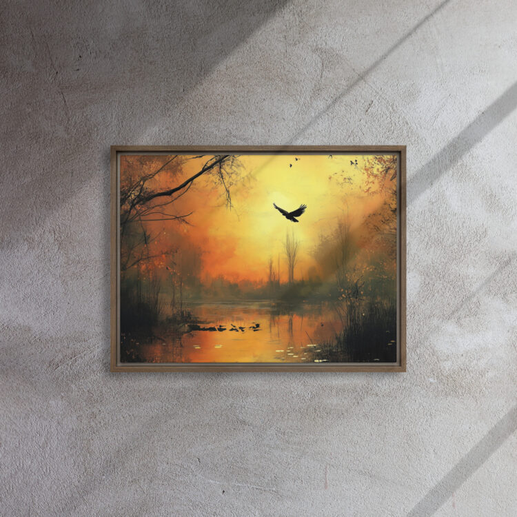 Autumn Dawn Lake Art - Image 8