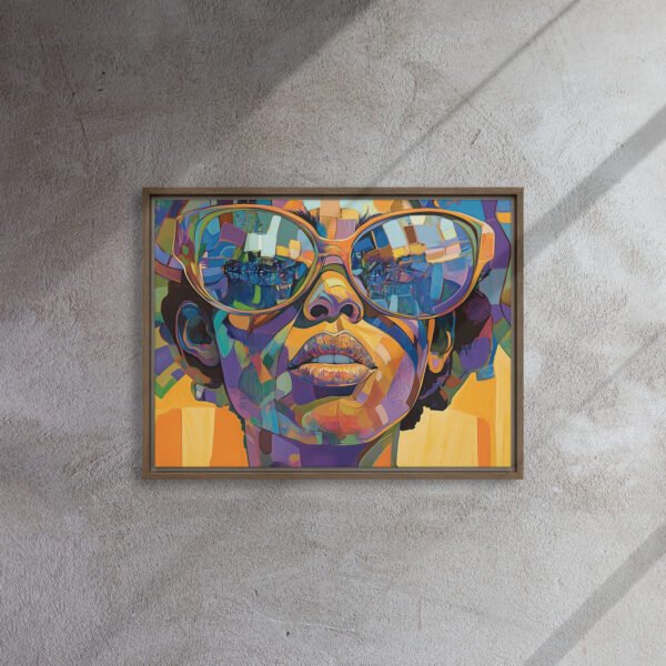 Vibrant Mosaic Portrait Canvas - Image 8