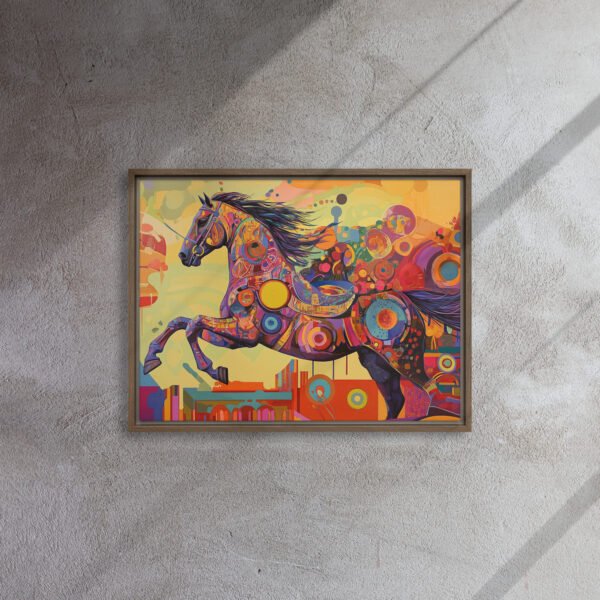Neon Kinetic Stallion Canvas - Image 8
