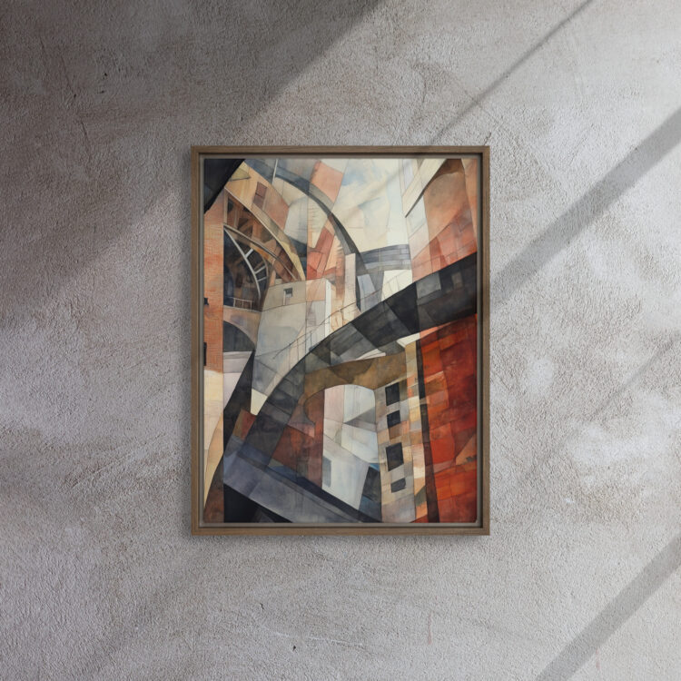 Cubist Urban Labyrinth Canvas - Image 8