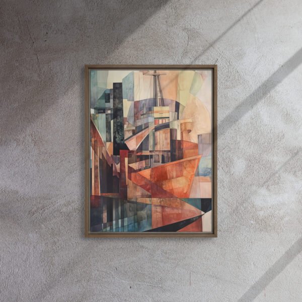 Cubist Harbor Vessel Canvas - Image 8