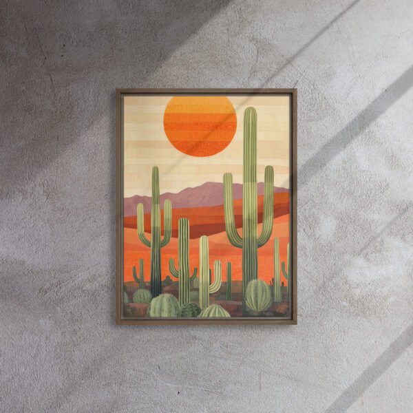 Saguaro Sunset Desert Canvas - Image 8