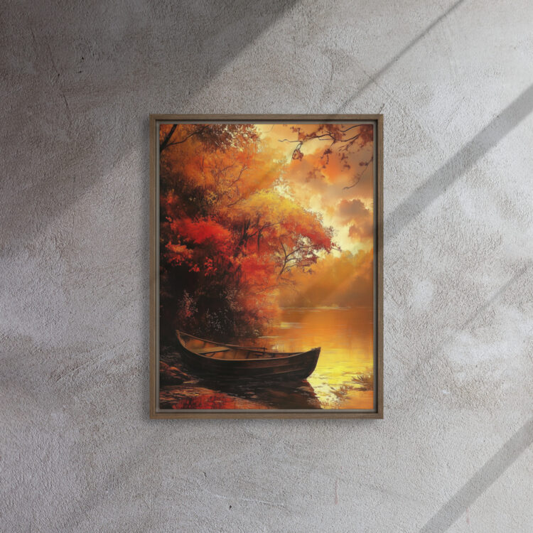 Amber Serenity Rowboat Canvas - Image 8