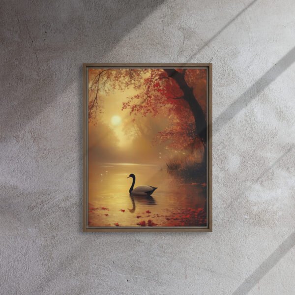 Golden Autumn Swan Canvas - Image 8