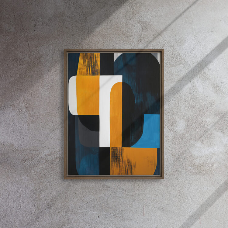 Indigo Gold Rhythm Abstraction - Image 8