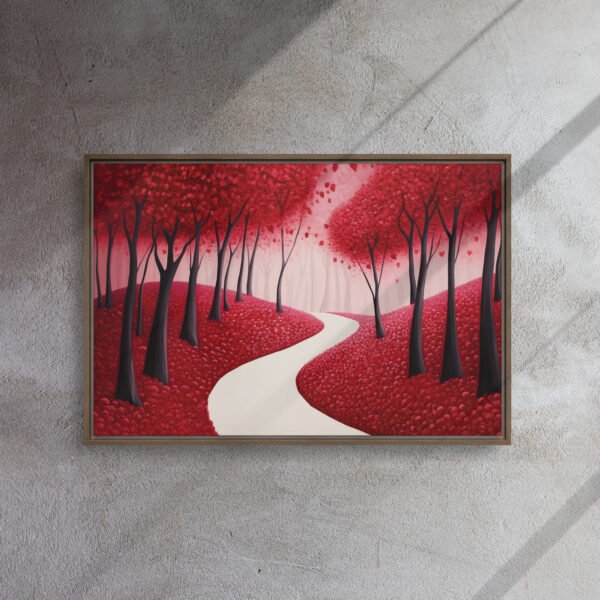 Crimson Forest Path Canvas - Image 9