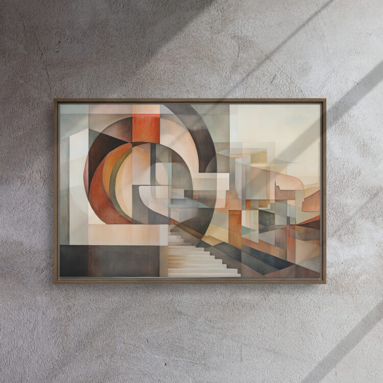 Cubist Stairway Abstract Art - Image 9