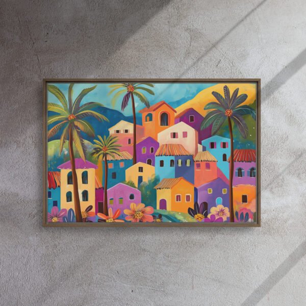 Neon Skyline Night Canvas - Image 9