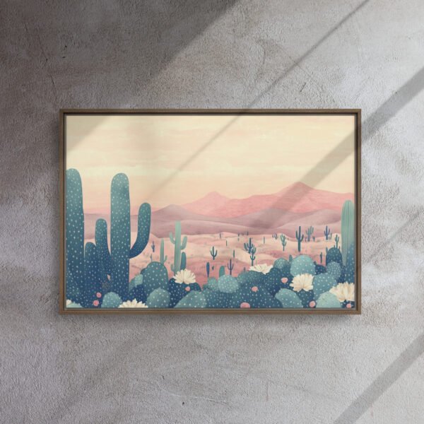 Blush Desert Cactus Canvas - Image 9