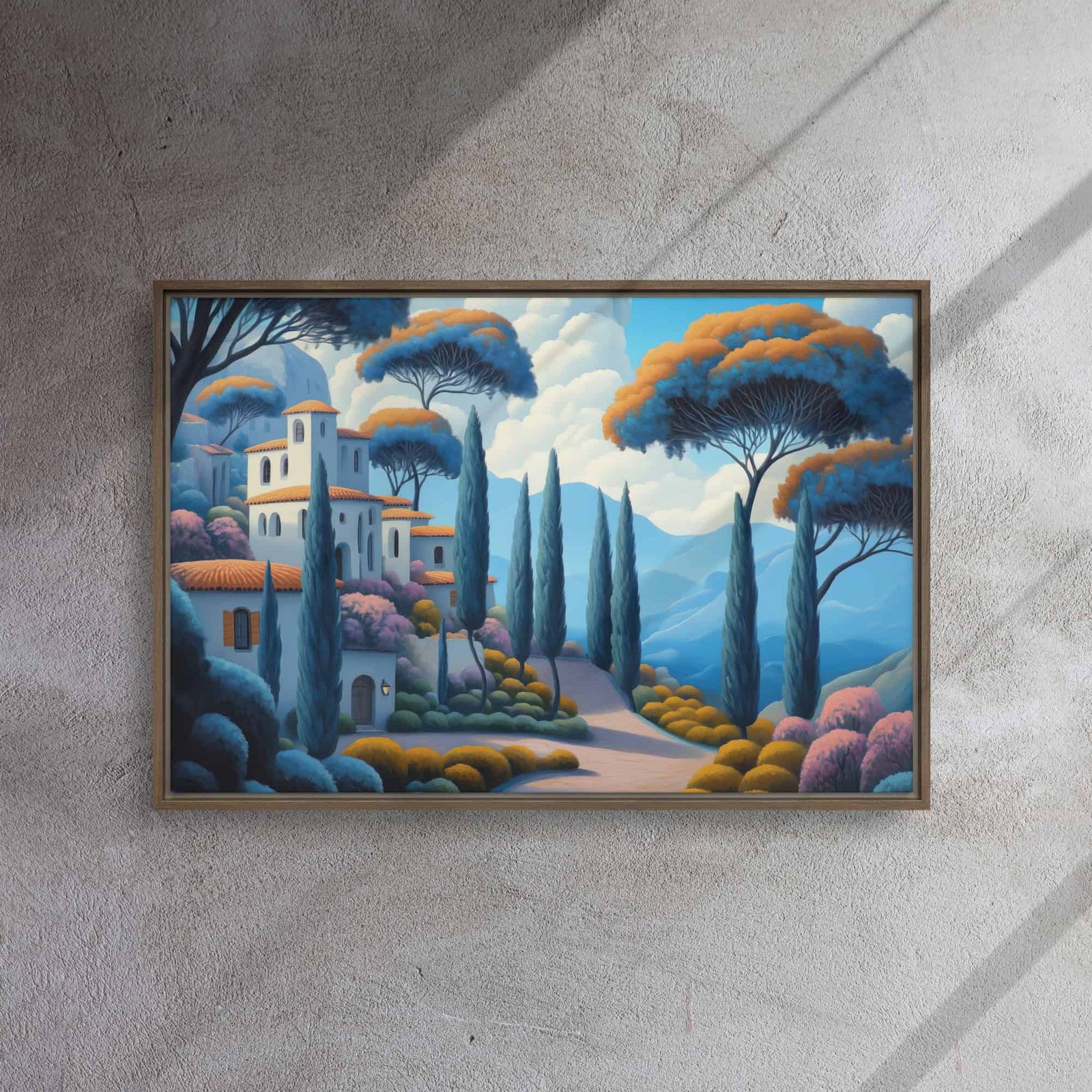 Mediterranean Hillside Village Art - Image 9