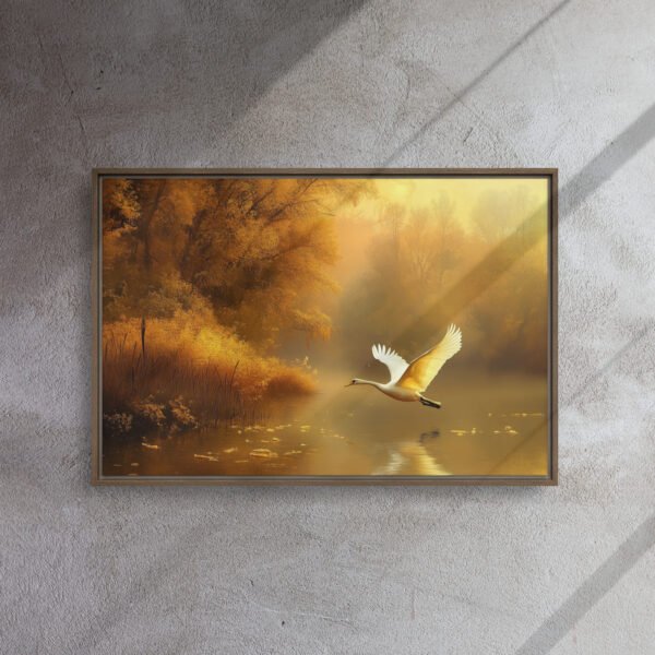 Golden Swan Autumn Lake - Image 9