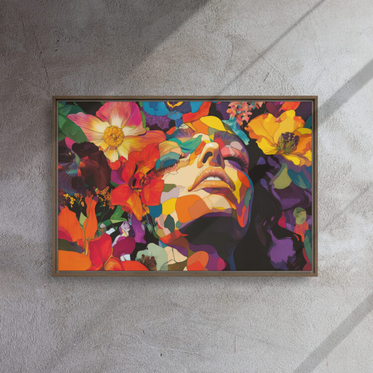 Floral Reverie Portrait Canvas - Image 9