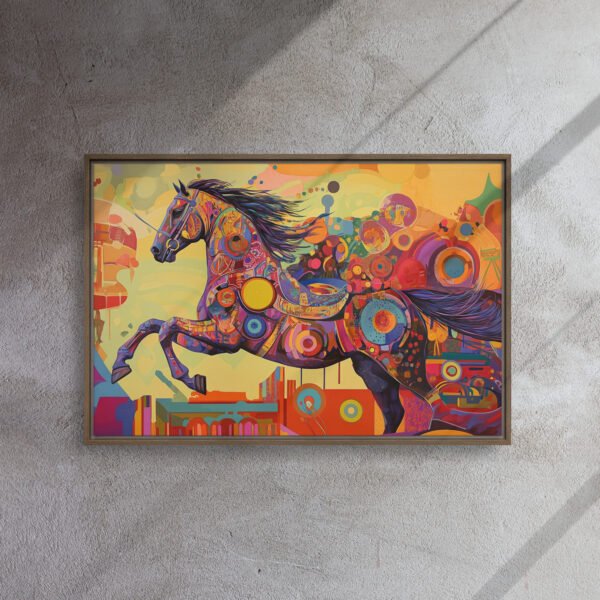 Neon Kinetic Stallion Canvas - Image 9