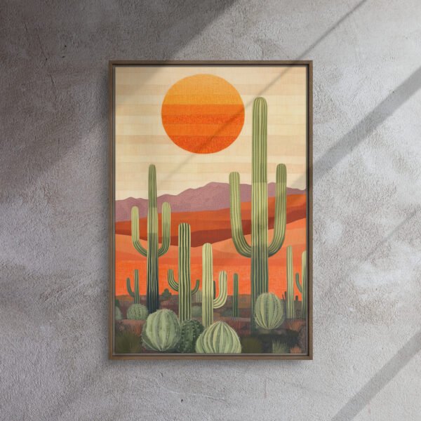 Saguaro Sunset Desert Canvas - Image 9