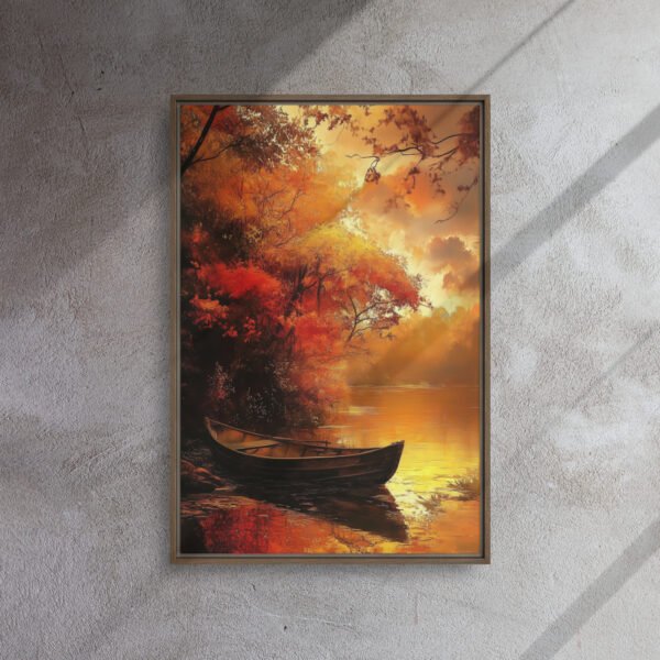 Amber Serenity Rowboat Canvas - Image 9