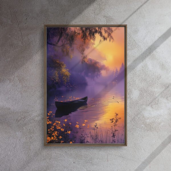 Twilight Blossom Rowboat Canvas - Image 9