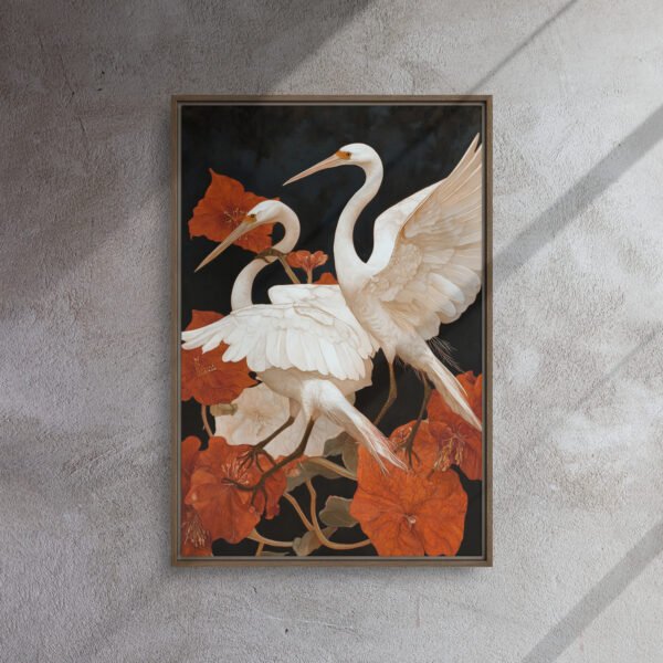 Ivory Heron Blossom Canvas - Image 9