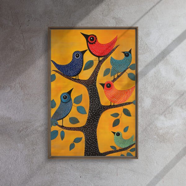 Folk Birds Tree Art - Image 9