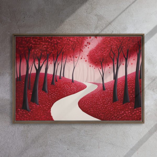 Crimson Forest Path Canvas - Image 10