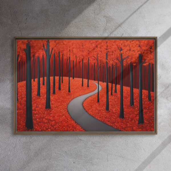 Scarlet Autumn Forest Path - Image 10