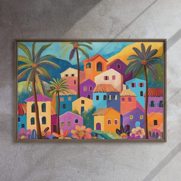 Neon Skyline Night Canvas - Image 10