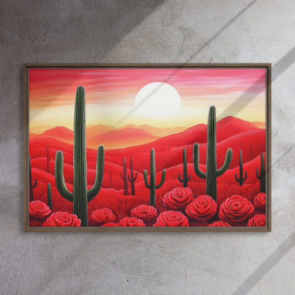 Crimson Desert Bloom Canvas - Image 10