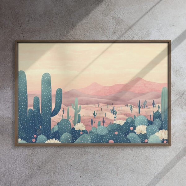 Blush Desert Cactus Canvas - Image 10