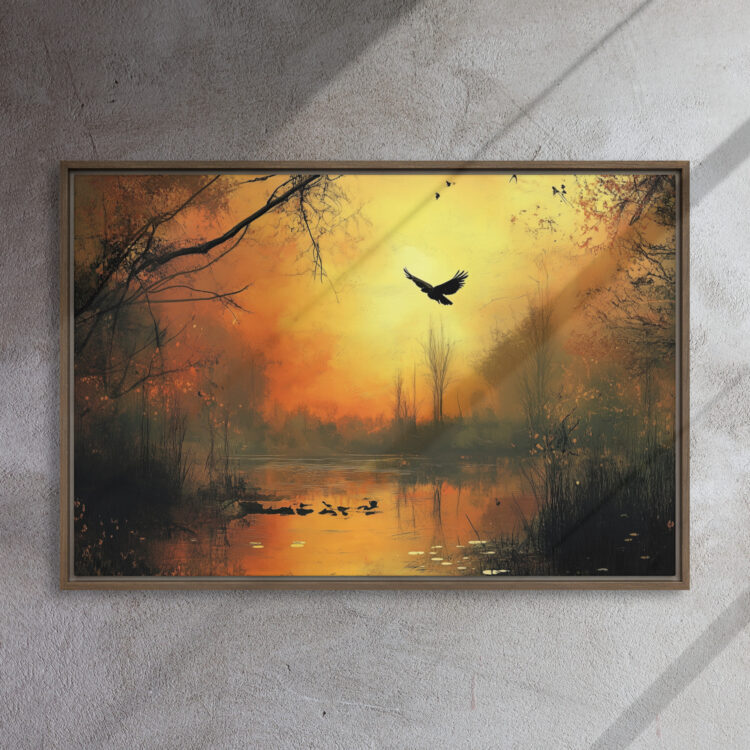 Autumn Dawn Lake Art - Image 10
