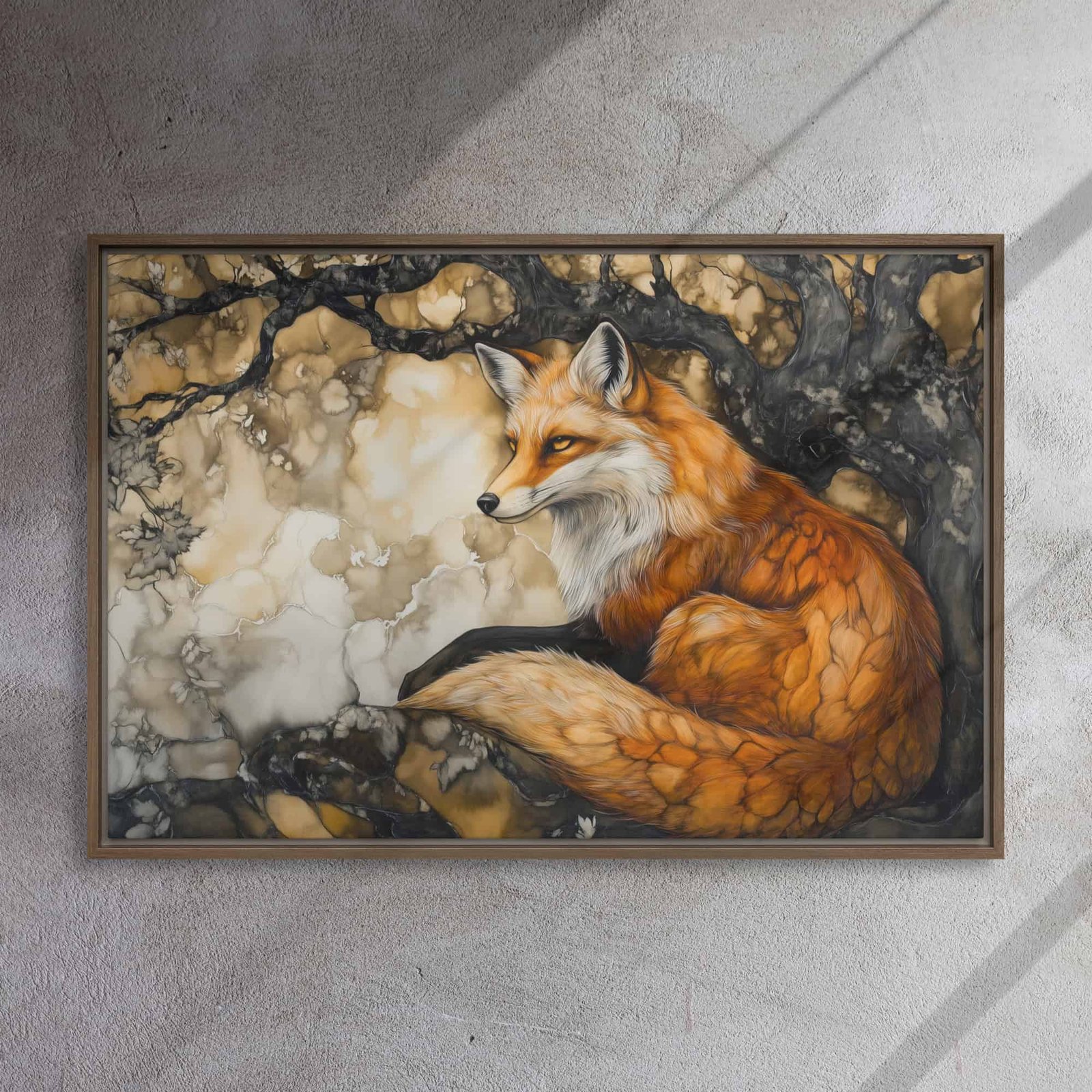 Amber Fox Woodland Canvas - Image 10