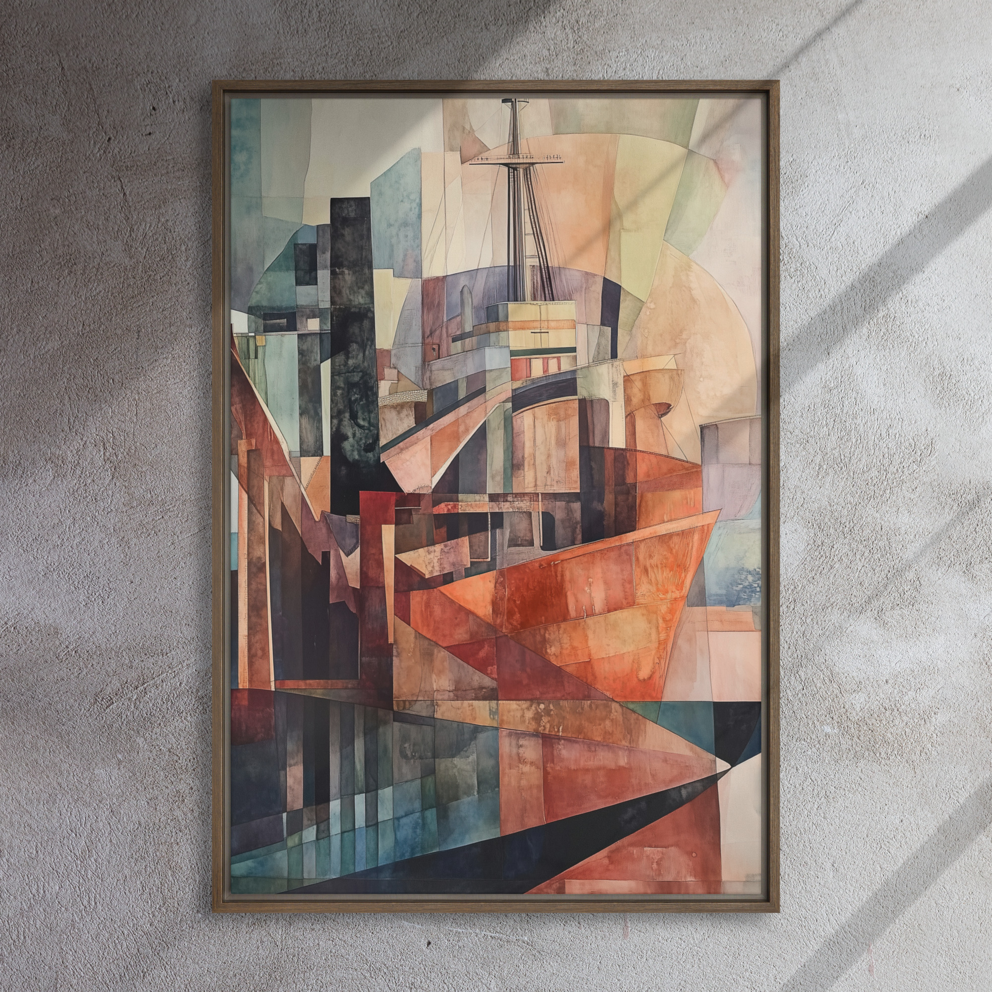 Cubist Harbor Vessel Canvas - Image 10