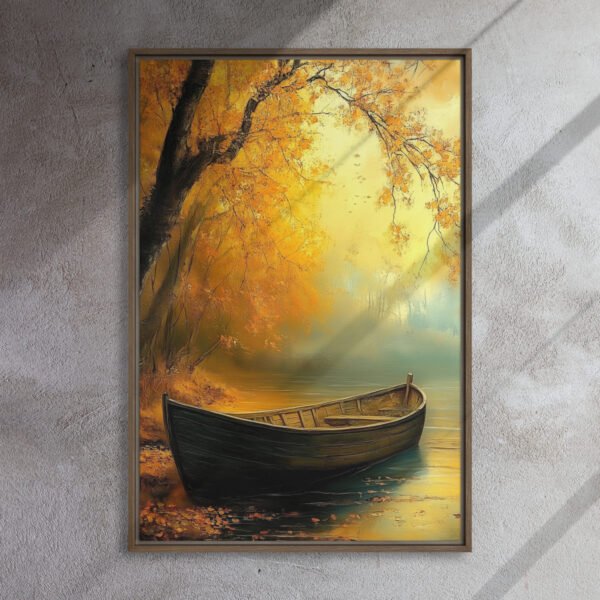 Golden Autumn Rowboat Art - Image 10