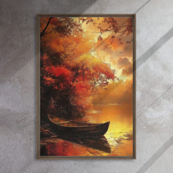 Amber Serenity Rowboat Canvas - Image 10