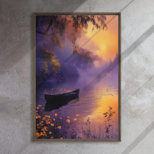 Twilight Blossom Rowboat Canvas - Image 10