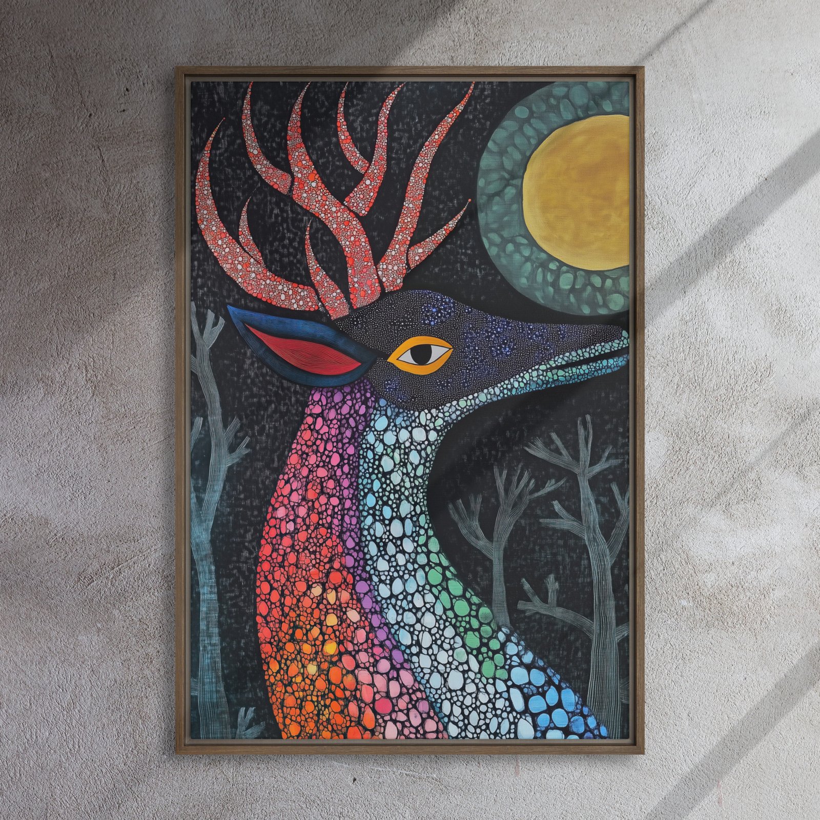 Rainbow Mosaic Deer Art - Image 10