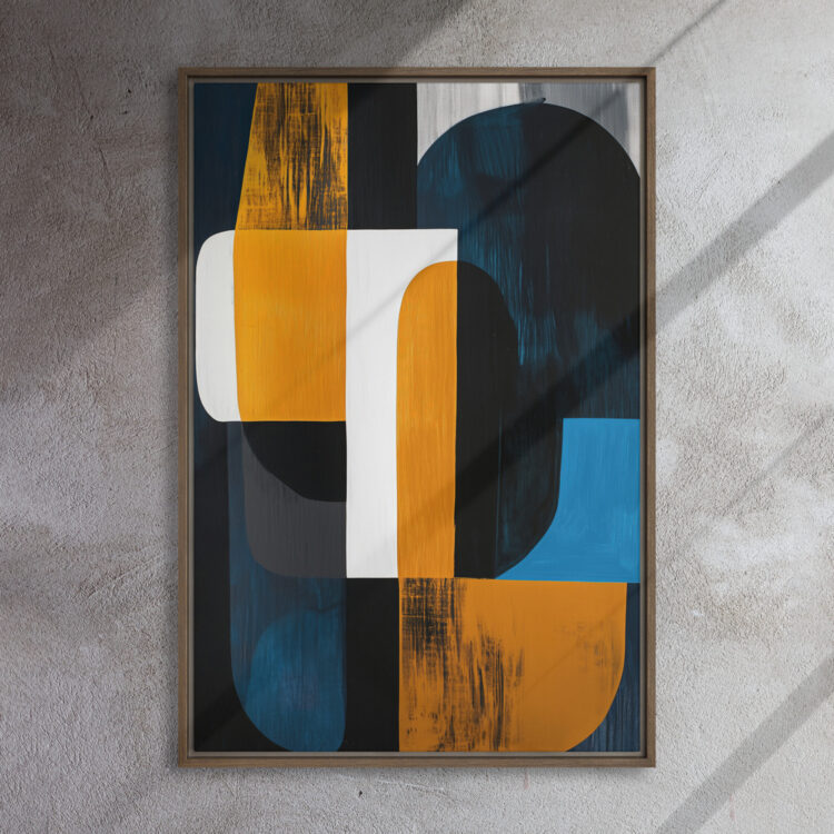 Indigo Gold Rhythm Abstraction - Image 10