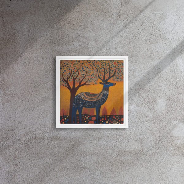 Indigo Mosaic Stag Art - Image 5