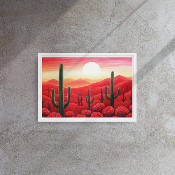 Crimson Desert Bloom Canvas - Image 11