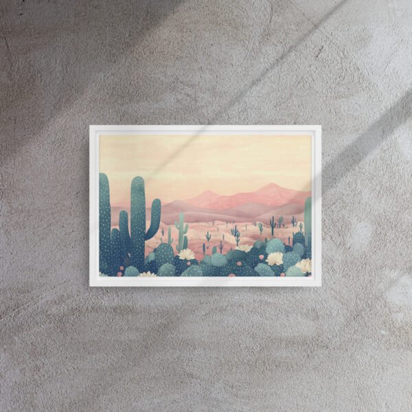 Blush Desert Cactus Canvas - Image 11