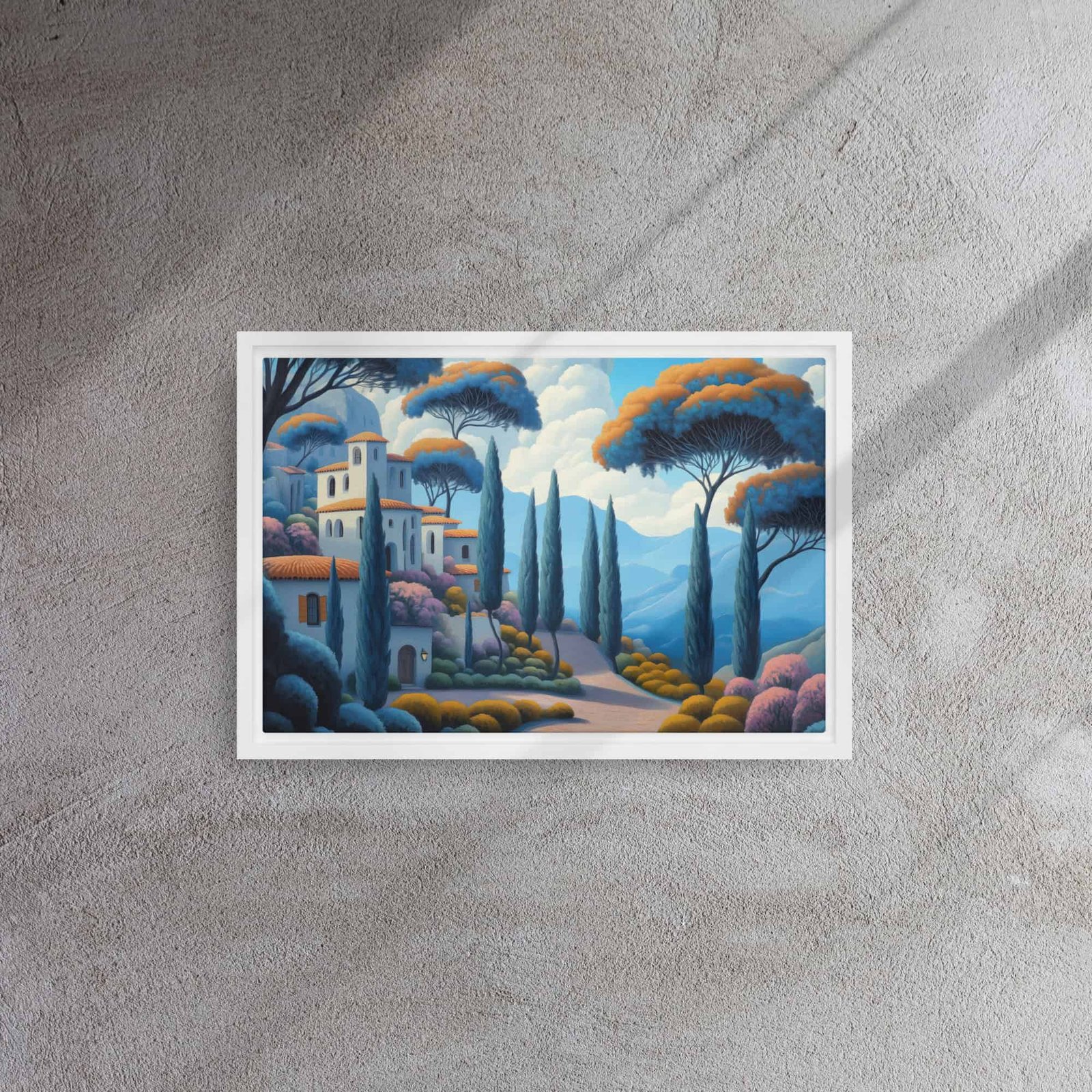 Mediterranean Hillside Village Art - Image 11