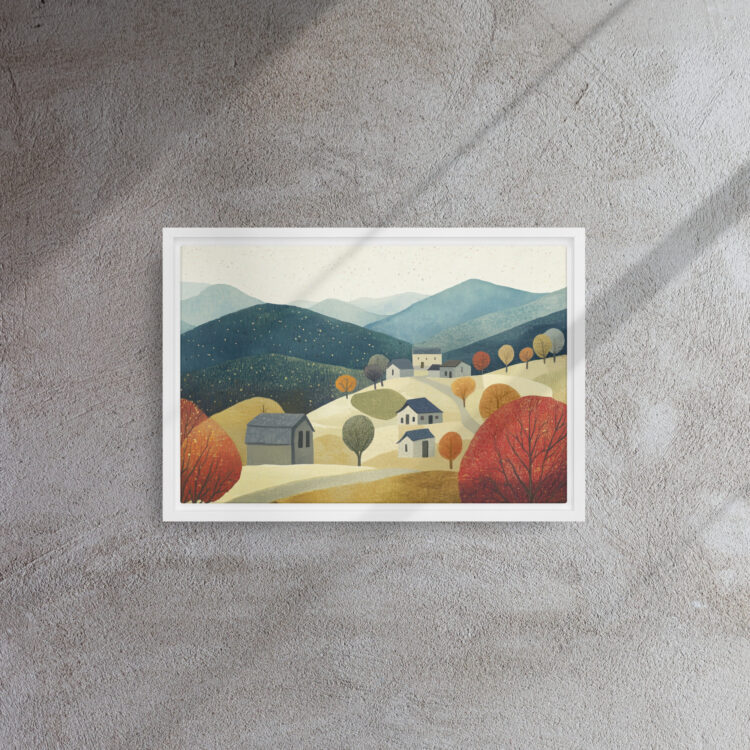 Autumn Hillside Village Serenity - Image 11